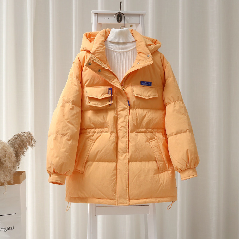 女冬中长款2021年新款爆款韩版连帽 雪缇娜羽绒服