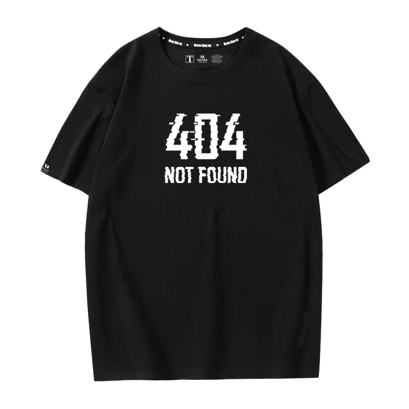 春夏404t恤断网潮男印花短袖半袖衫 久刻时光T恤