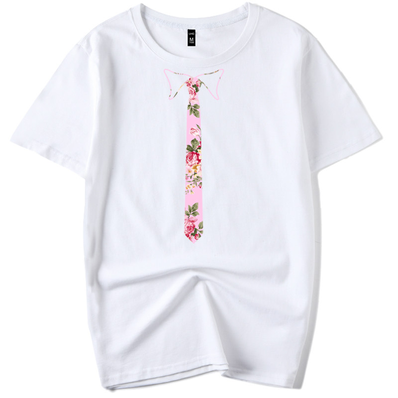 唐人街刘昊然潮领带t恤短袖打底衫 久刻时光T恤