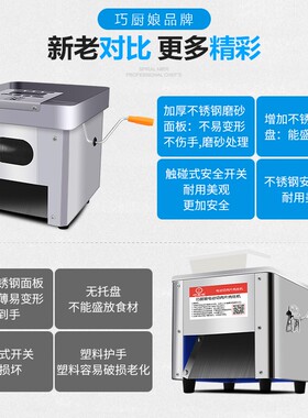 新款不锈钢商用电动切丝绞肉丁