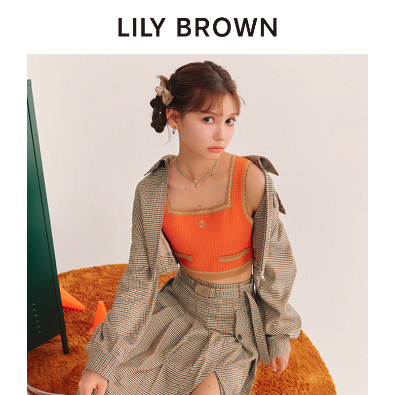 LILY BROWN2024春夏新品 MARY QUANT联名针织吊带衫LWNT241207 - 图2