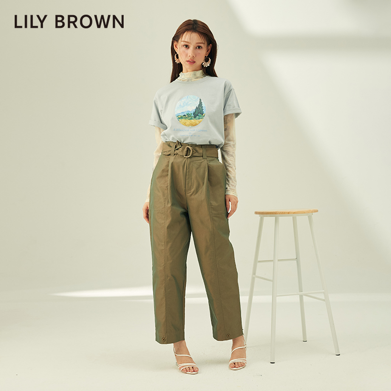 LILY BROWN春夏款 大英博物馆联名简约印花T恤LWCT221207