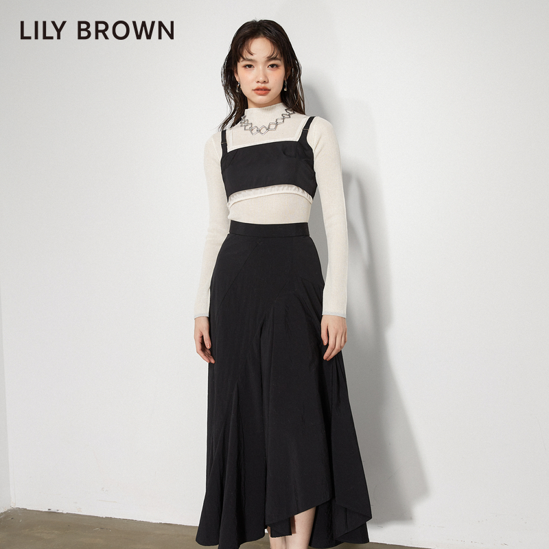 LILY BROWN秋冬款 高腰甜美不规则大裙摆半身裙LWFS235104