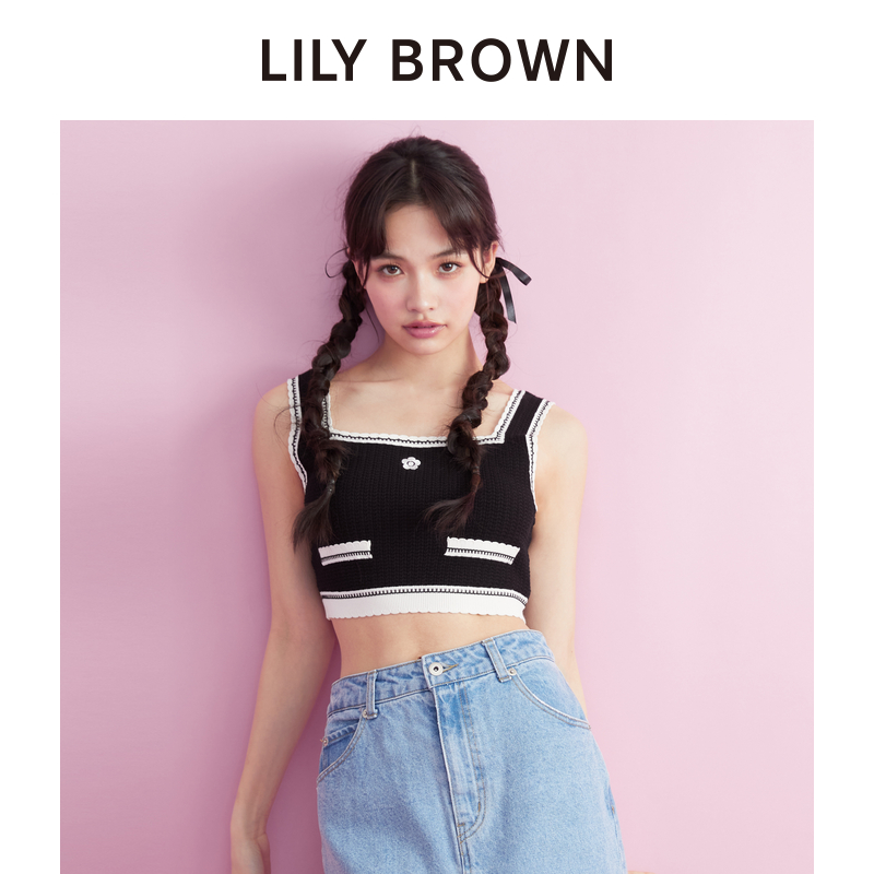 LILY BROWN2024春夏新品 MARY QUANT联名针织吊带衫LWNT241207 - 图3