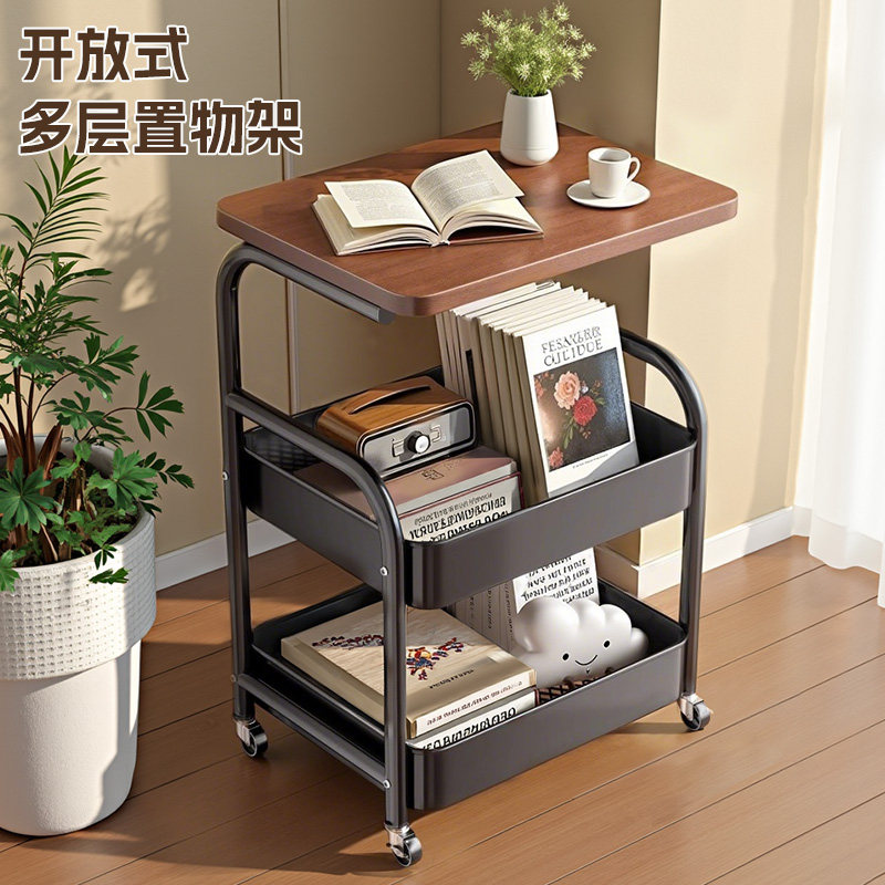 小推车置物架落地零食收纳架可折叠移动置物架床头置物架客厅茶几,淘宝优惠券,粉丝福利购,淘宝优惠卷