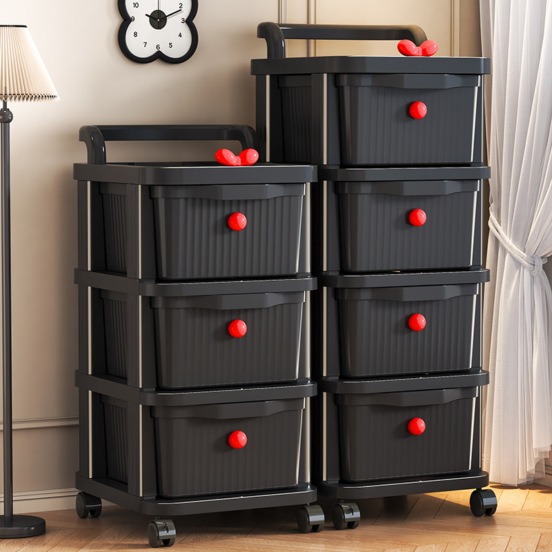 抽屉式收纳柜多层家用客厅零食储物柜落地玩具杂物收纳可移动柜子,淘宝优惠券,粉丝福利购,淘宝优惠卷