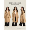 Amybaby girls retro mid-length windbreaker jacket