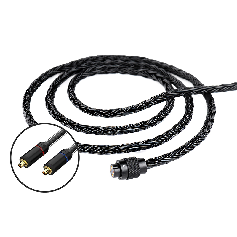 OKCSC AS300S耳机升级线材16股352芯镀银线 可换音频插头升级线材