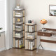 Floor-standing corner storage cabinet that does not occupy bookshelf