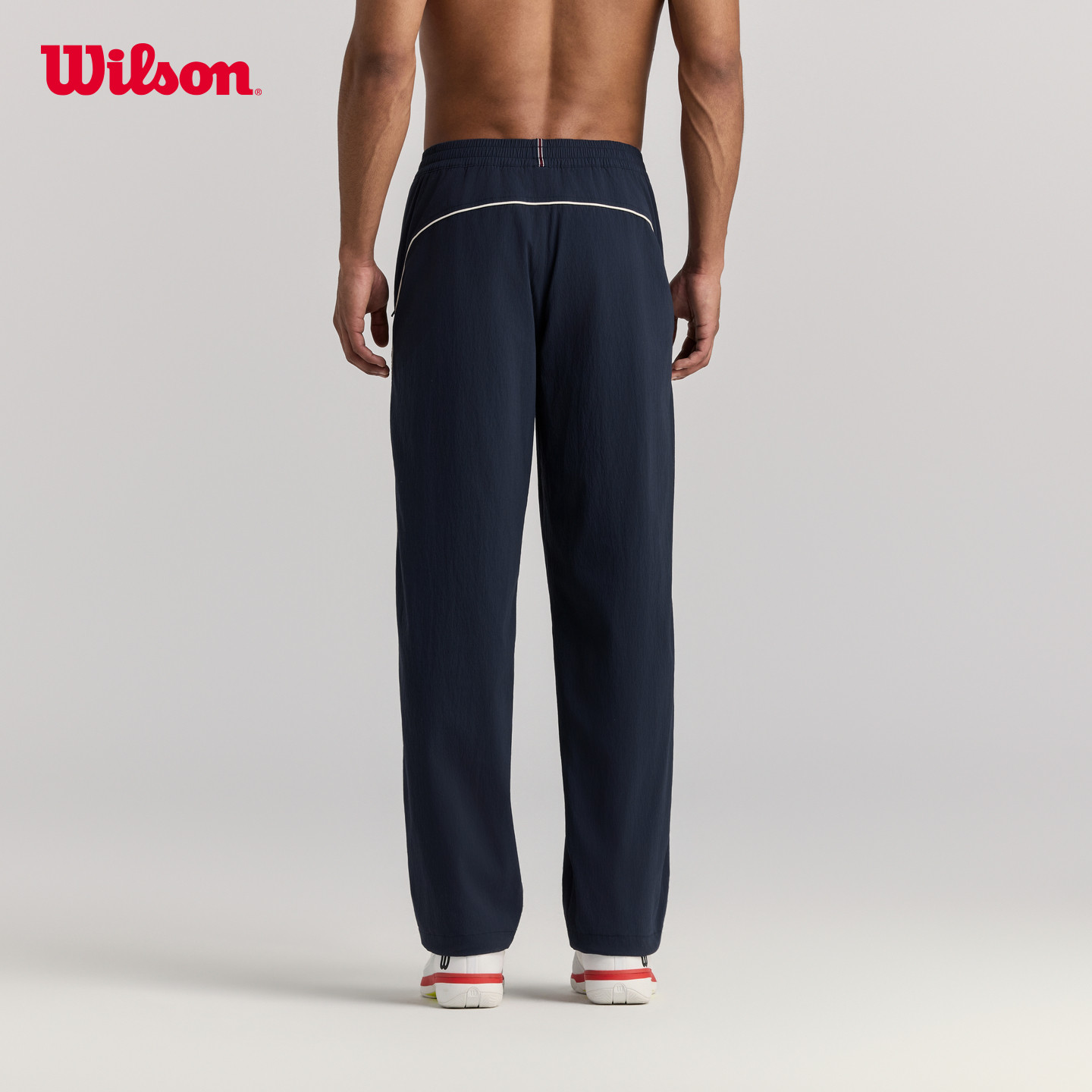 Wilson威尔胜官方26年春季新款男士弹力腰头宽松网球运动梭织长裤,淘宝优惠券,粉丝福利购,淘宝优惠卷
