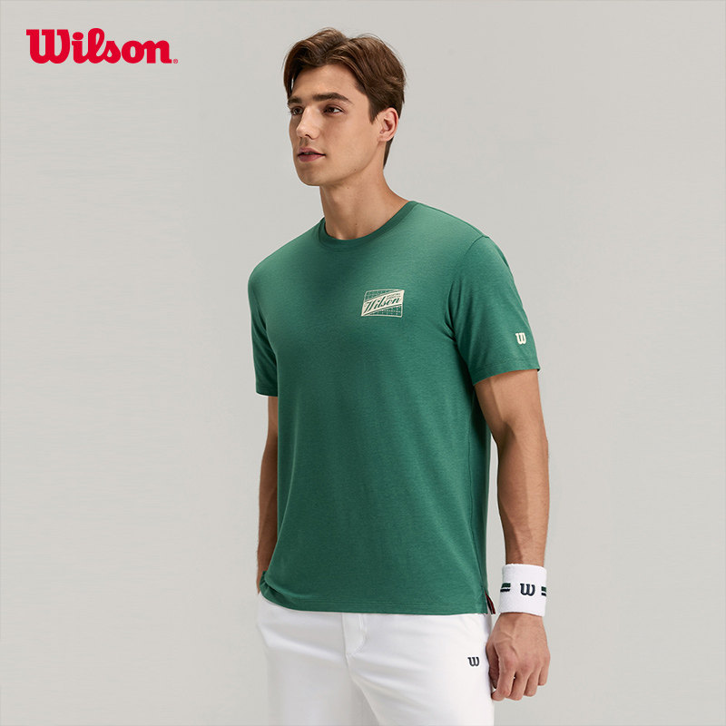 Wilson威尔胜官方夏季男士百搭简约舒适亲肤网球运动舒适短袖T恤,淘宝优惠券,粉丝福利购,淘宝优惠卷