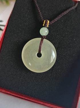 新款上新精品天然玉石平安扣吊坠