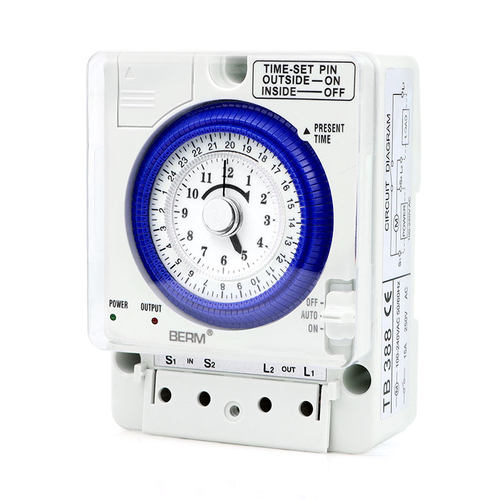 贝尔美 TB388机械定时器路灯广告牌开关控制时间工业时控开关24H - 图3
