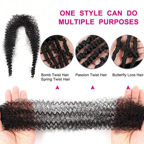 Afro Marley Braid非洲蓬松小卷手撕毛毛虫假发辫子3X kinky hair - 图2