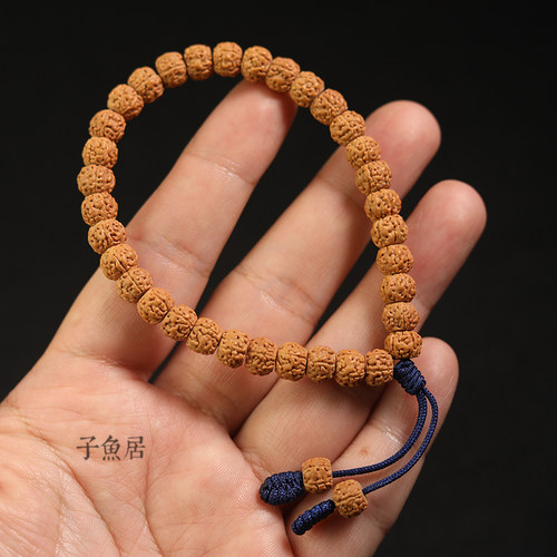 子鱼居 盘龙纹小金刚单圈手串7.5mm小尺寸金刚手持手捻菩提子文玩 - 图0