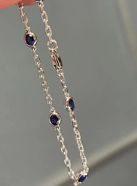 小红书爆款冷淡风蓝色泡泡钻手链韩系简约百搭叠戴款手饰一件