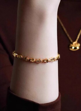 小红书爆款简约复古时尚精致碎冰冰葫芦手链轻奢百搭手饰一件代发