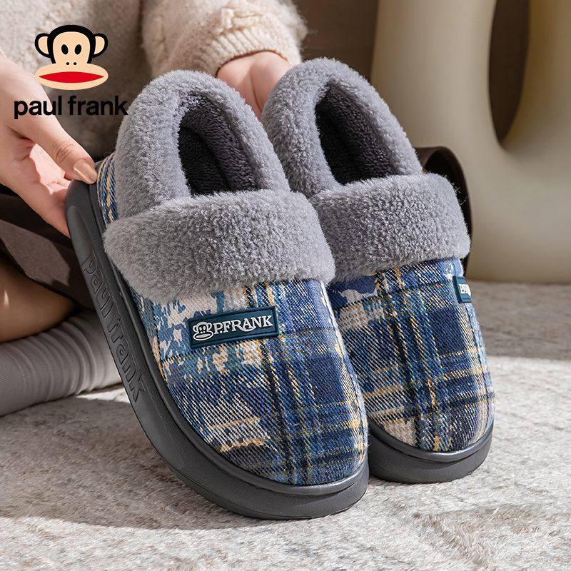 大嘴猴棉拖鞋男士2025新款冬季加绒保暖情侣包跟可外穿月子棉鞋女 - 图0