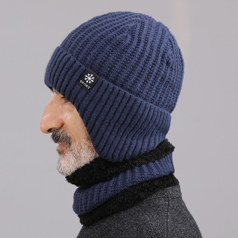 老人帽子男士冬季爸爸加绒厚保暖帽爷爷针织防寒毛线帽老年人棉帽,淘宝优惠券,粉丝福利购,淘宝优惠卷
