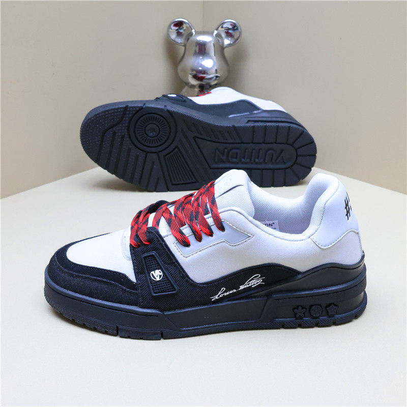 欧美站轻奢女鞋2026休闲风黑白撞色板鞋女圆头系带运动鞋百搭男鞋,淘宝优惠券,粉丝福利购,淘宝优惠卷