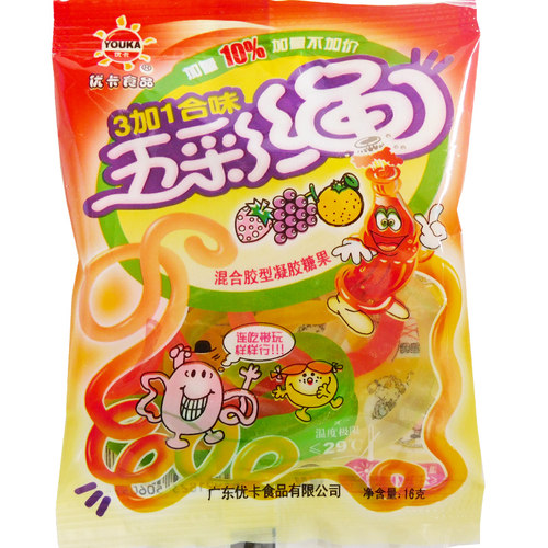 五彩绳软糖80后小时候怀旧小零食品童年糖果儿童橡皮qq糖散装混装 - 图2