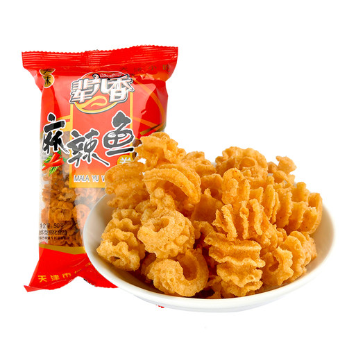 水煮鱼味麻辣鱼卷小零食品锅巴小吃休闲怀旧8090后小时候宿舍耐吃 - 图0