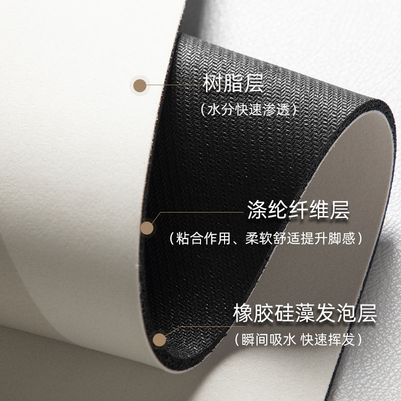 厨房地垫防滑防油吸水垫卫生间门口浴室家用免洗新中式硅藻泥脚垫 - 图3