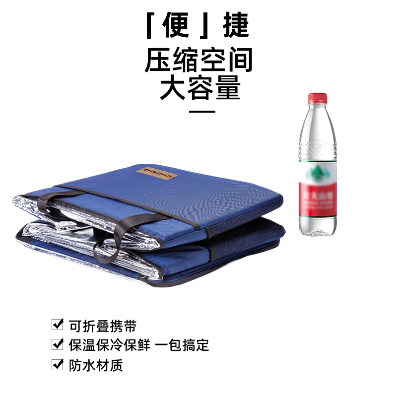 户外野餐包保温袋冷藏包春游外出冰包加厚铝箔恒温袋大容量手提袋 - 图1