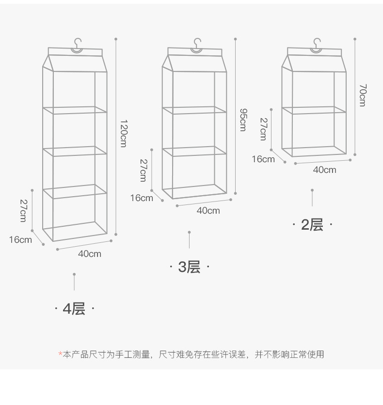 日式包包收纳挂袋家用衣柜立体悬挂式皮包整理防尘储物架置物神器 - 图2