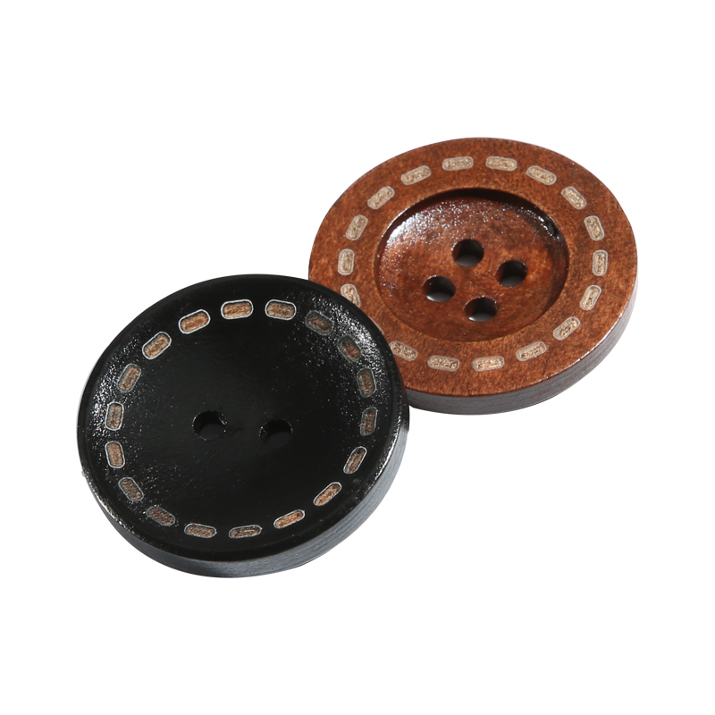 实木衣服钮扣男女衬衫毛衣外套扣子配件儿童大衣风衣开衫木头纽扣 - 图3