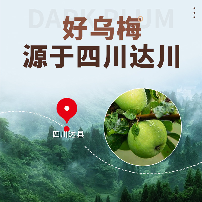 精品乌梅干中药材非烟熏官方旗舰店老北京酸梅汤原材料包药用乌梅