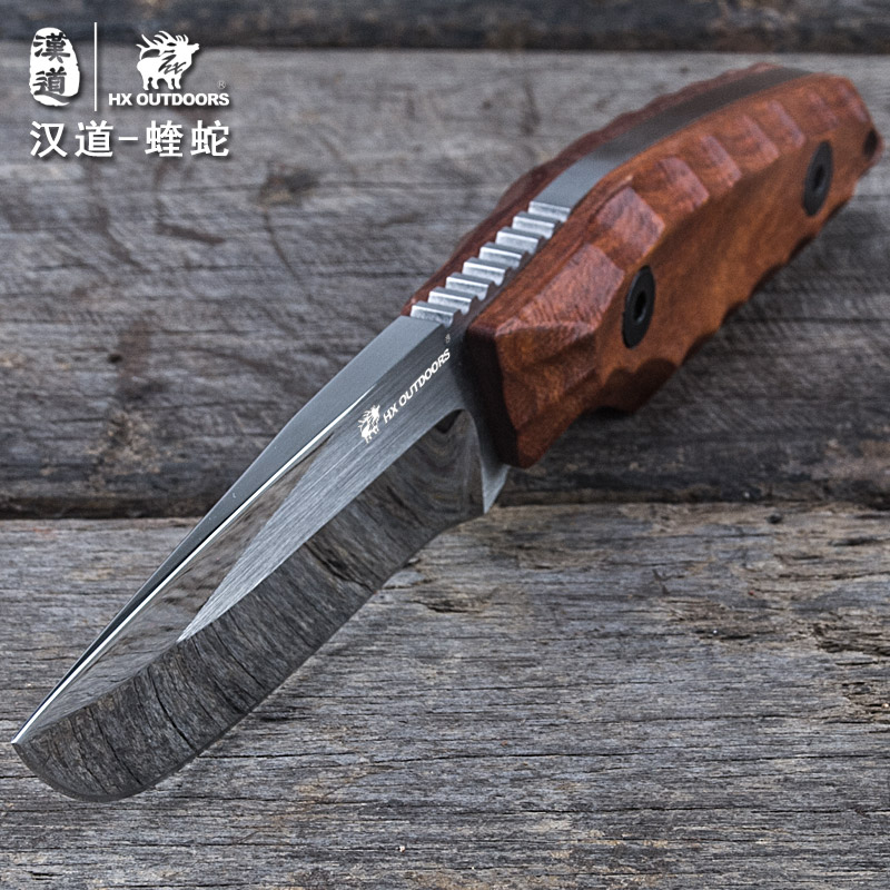 汉道蝰蛇高硬度直刀战术野外求生存刀防身刀随身刀具户外小刀锋利 - 图2