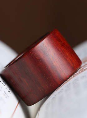 印度小叶紫檀扳指红木文玩饰品