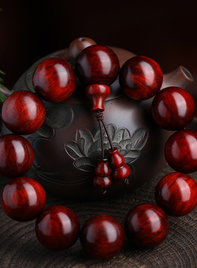 天然小叶紫檀手串男款108颗佛珠