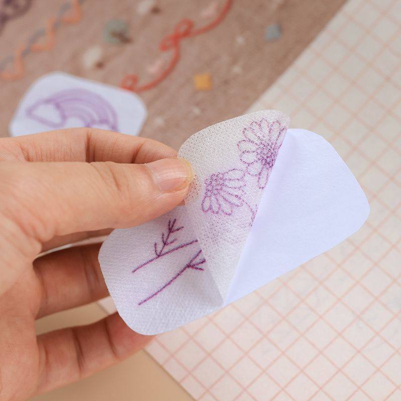 水溶刺绣贴衣服外套手帕刺绣diy手工材料包立体植物花卉图案样纸,淘宝优惠券,粉丝福利购,淘宝优惠卷