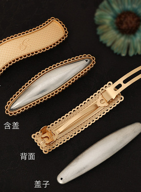 宋锦新中式蝴蝶结弹簧夹DIY