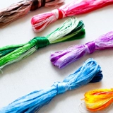 Шелковые шелковые нитки ручной работы, с вышивкой, DIY