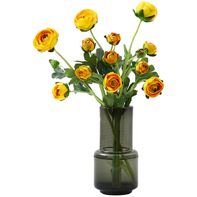 北欧轻奢水养透明玻璃花瓶创意水培鲜花插花器假花仿真花餐桌摆件 虎窝淘