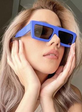 欧美网红太阳镜同款方形2022新款个性百搭墨镜复古街拍女太阳镜潮