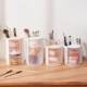 Powder puff storage box transparent rotating makeup brush