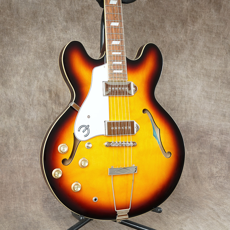 Epiphone Casino摇滚F孔半空心左手款Broadway爵士电吉他Sheraton - 图1