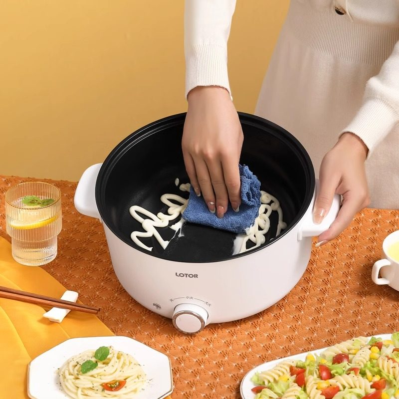 LOTOR小浣熊电煮锅多功能电锅炒菜蒸煮煎电炒锅火锅充电线电源线,淘宝优惠券,粉丝福利购,淘宝优惠卷