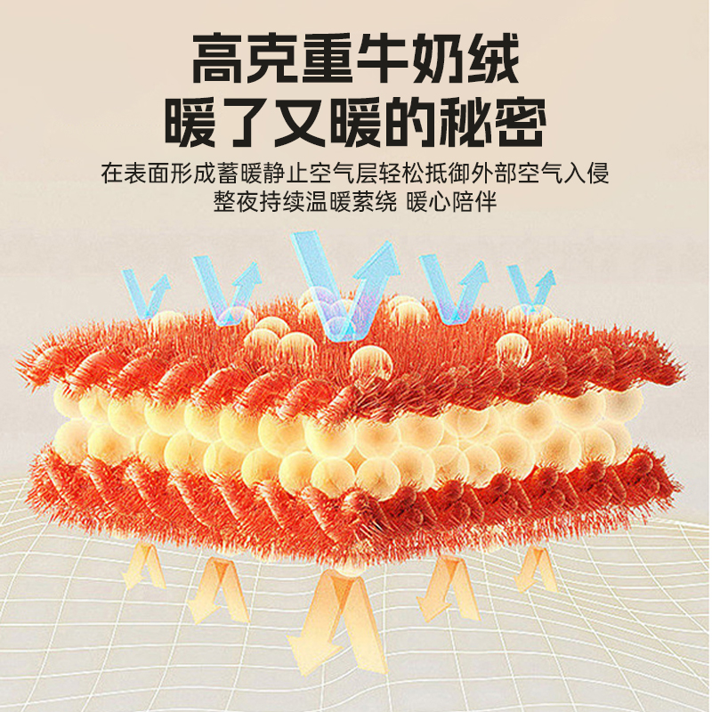 政府补贴牛奶绒被套单件秋冬季加绒保暖双面法兰珊瑚绒被罩床单D