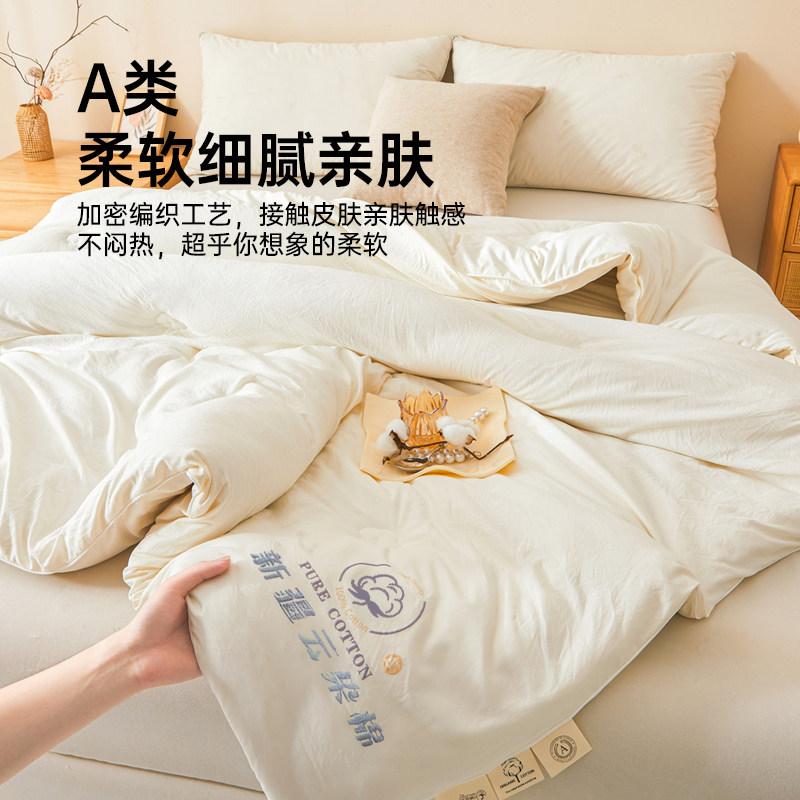 无印良品新疆棉花被子被芯秋冬被加厚保暖全棉纯棉学生宿舍春秋被,淘宝优惠券,粉丝福利购,淘宝优惠卷