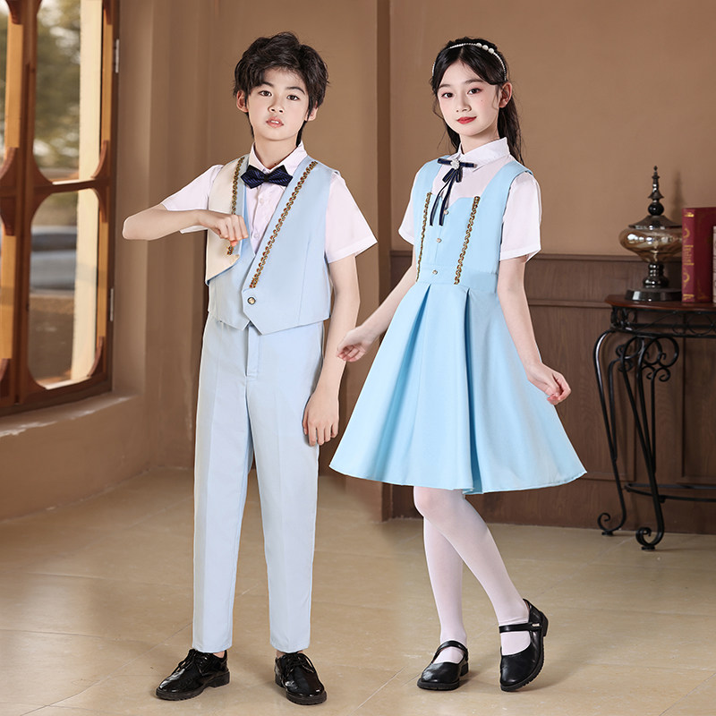 元旦节儿童合唱演出服大合唱表演服毕业班服中小学生合唱服学院风,淘宝优惠券,粉丝福利购,淘宝优惠卷