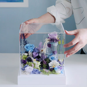 【圣诞节礼物】唯忆莫奈永生花相框干花束摆件生日礼物结婚送女友