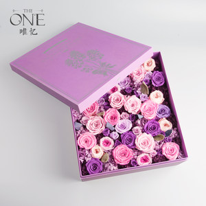 【情人节礼物】唯忆永生花礼盒干花玫瑰花生日礼物送女友结婚礼物