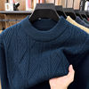 Half turtleneck imitation cashmere warm jacquard sweater/sweater for middle-aged and elderly people