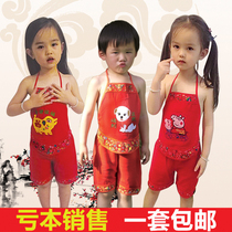 Baby Belly Hood Summer Artificial Cotton Baby Children Dress Five Poisonous Red Newborn Bells Slim Fit All Season Universal