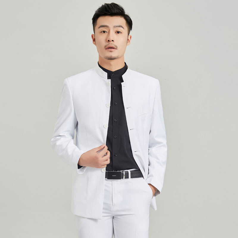 中山装套装男士修身青年 haipaihaoyu中山装